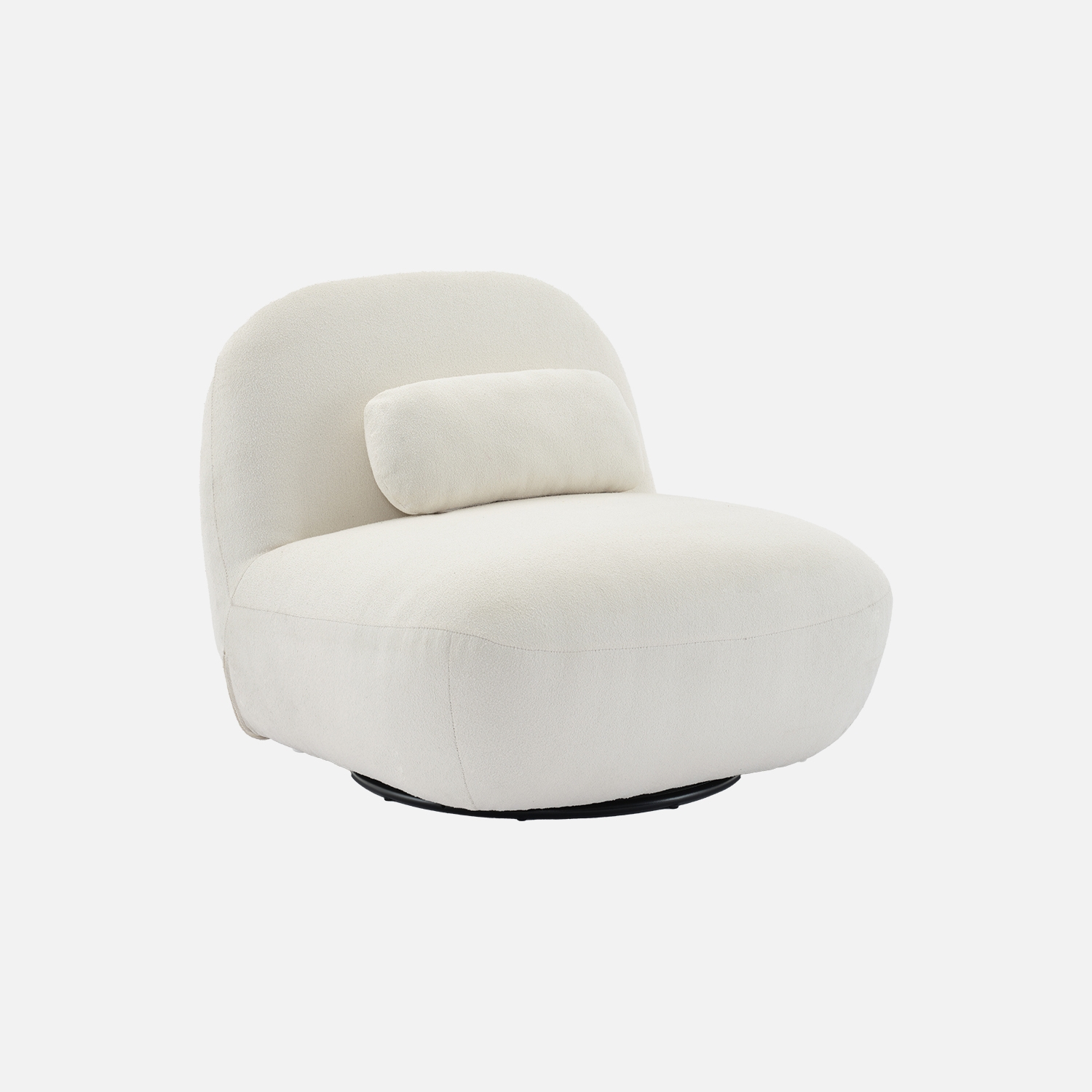 sweeek - Silla giratoria 360° borreguito texturizada , Spino , 85x85x75