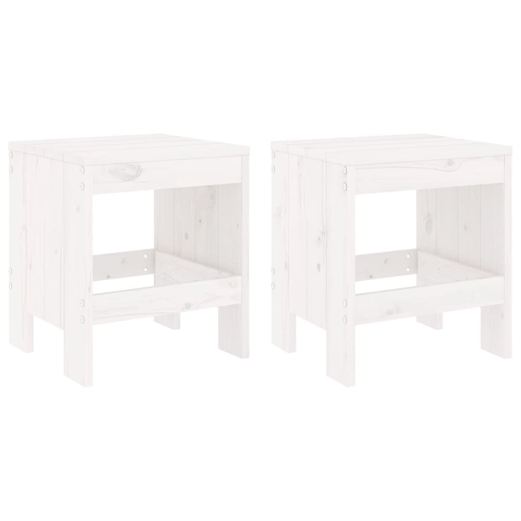 vidaXL Taburetes de jardín 2 uds madera de abeto Douglas 40x36x45 cm