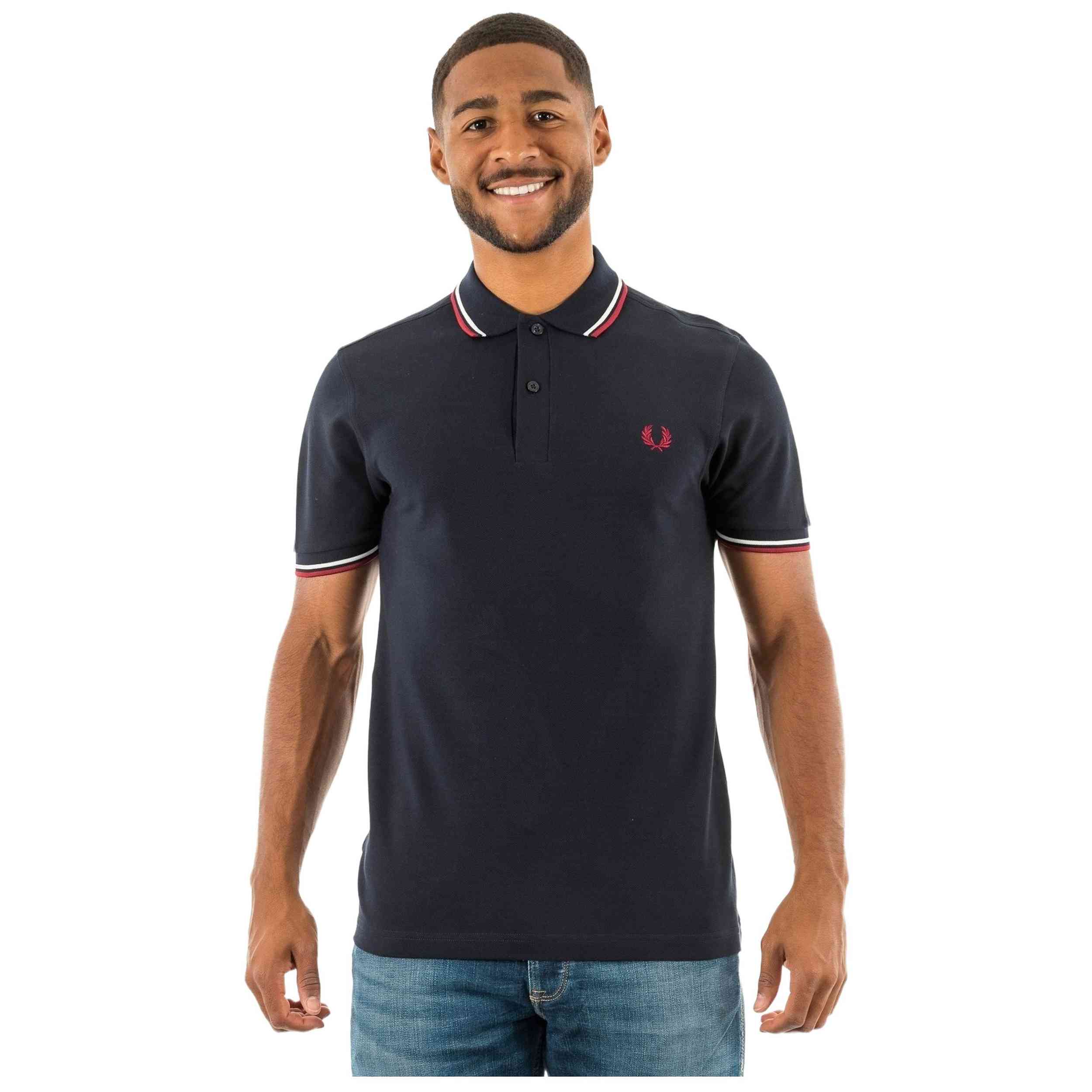 Polo De Manga Corta Fred Perry para Hombre en color Azul