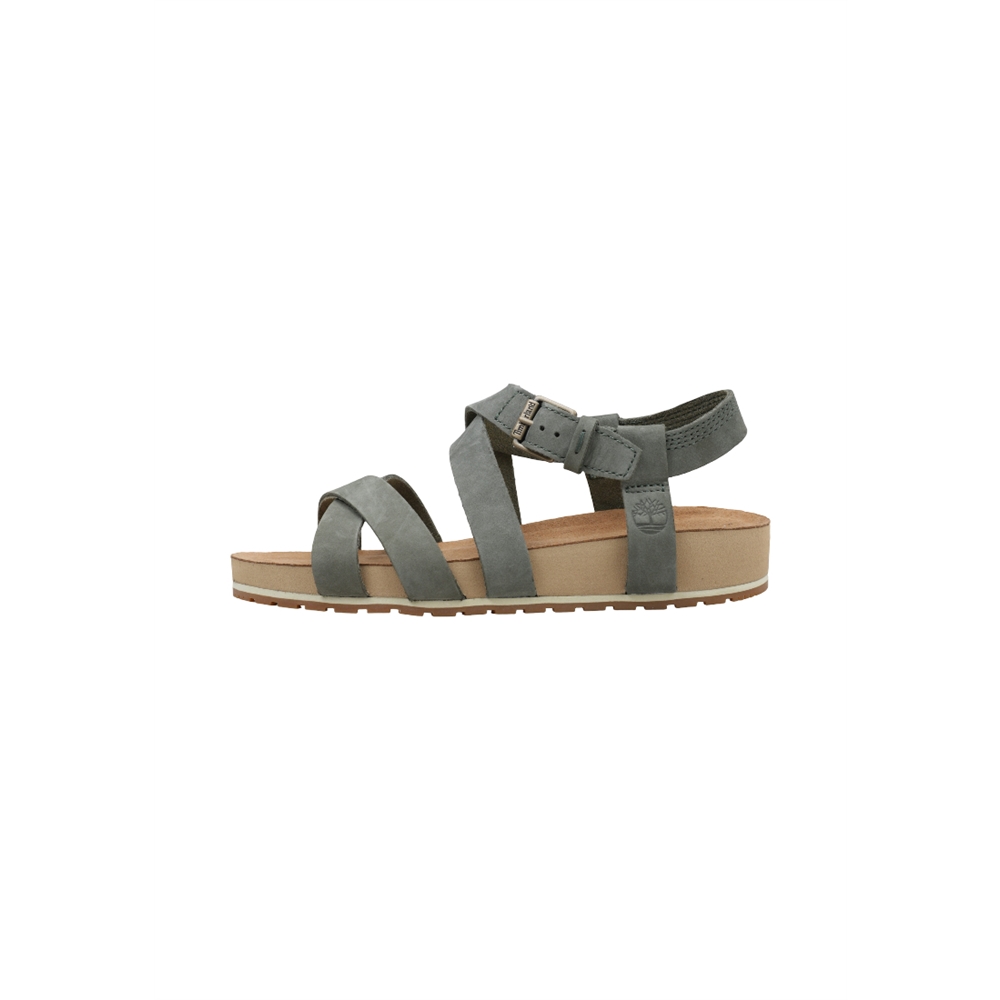 Timberland Malibu Waves BACKSTRAP SANDAL DARK GREEN NUBUCK Sandalias Planas Mujer Verde
