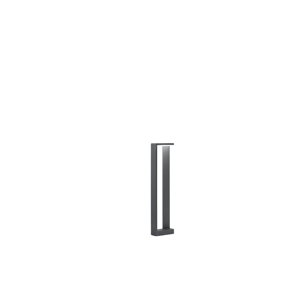 Baliza LED de jardín Quad - 10W, IP65, 800lm, 60cm de altura, 3000K, aluminio pintado, color antracita - Perenz