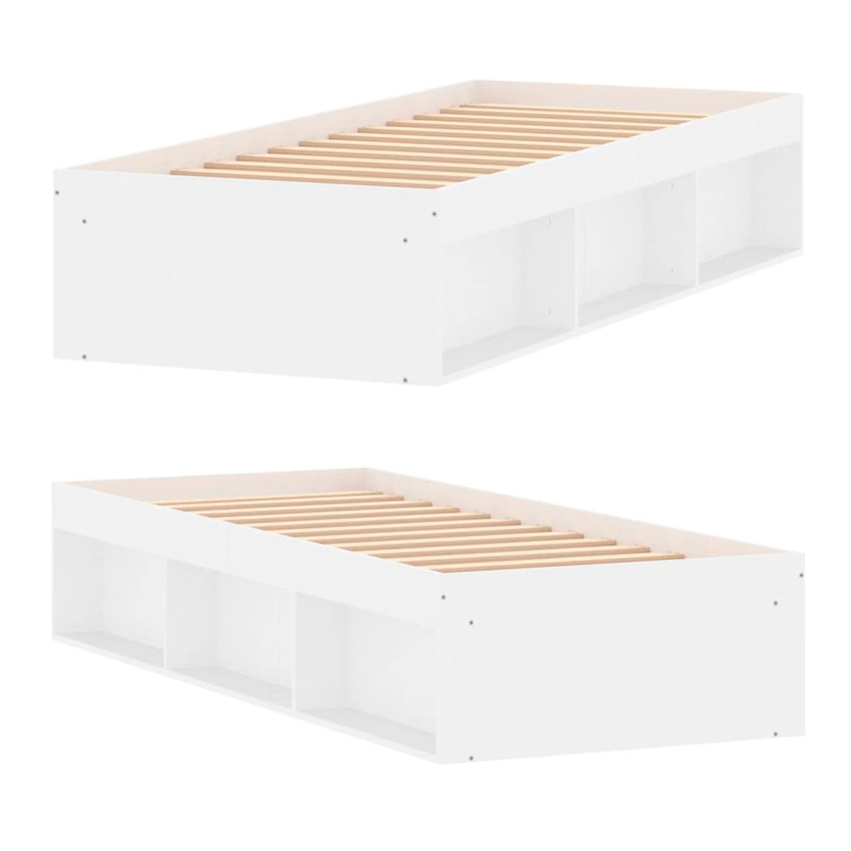 Cama Capadocia 6 módulos de almacenaje blanco
