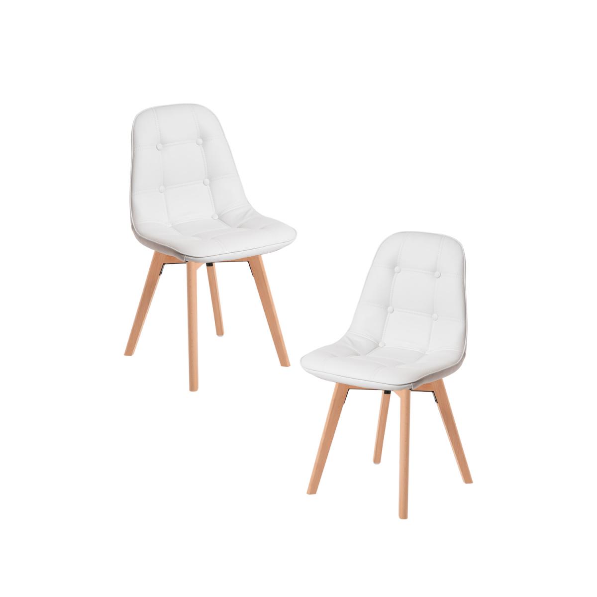 Regalos Miguel - Packs Sillas Comedor - Pack 2 Sillas Vorak - Blanco