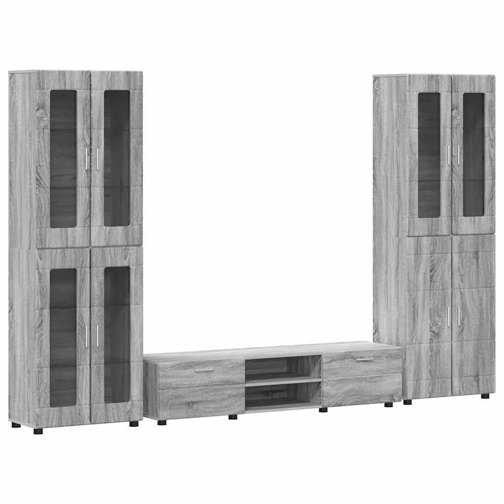 vidaXL Conjunto de mueble de TV con cajón FLORIN Madera de ingeniería
