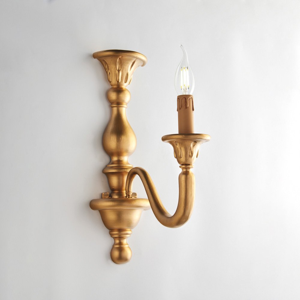 Apliques Contemporáneos Lucca Oro 1 Luz E14
