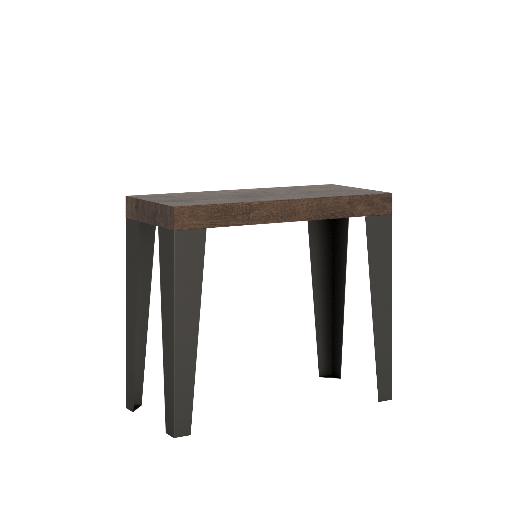 Consola extensible 90x40/300 cm Flame Premium Estructura Nogal Antracita - Itamoby