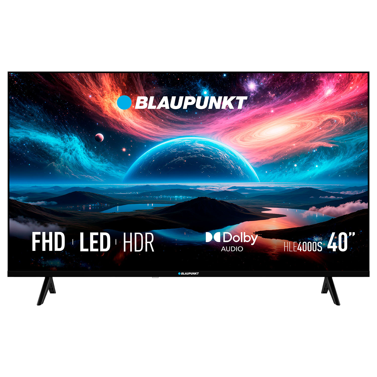 BLAUPUNKT TV 40" Full HD LED, Dolby Audio, 2×HDMI, USB, Sintonizador DVB-T/T2/C/S/S2, Negro, 40HLE4000S