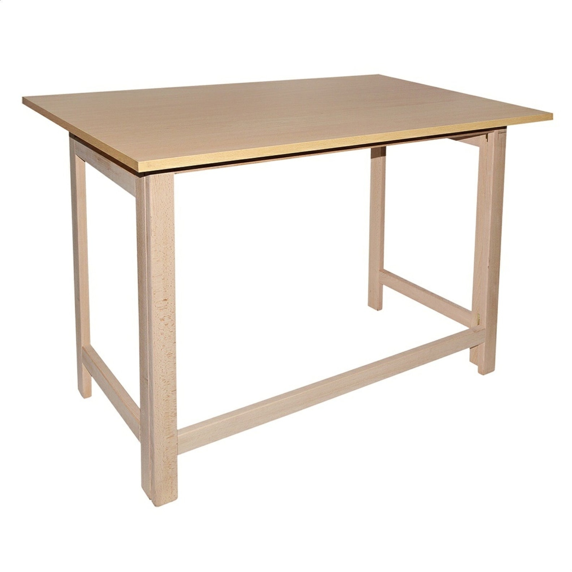 Tapa mesa plegable blanca estructura sin barniz