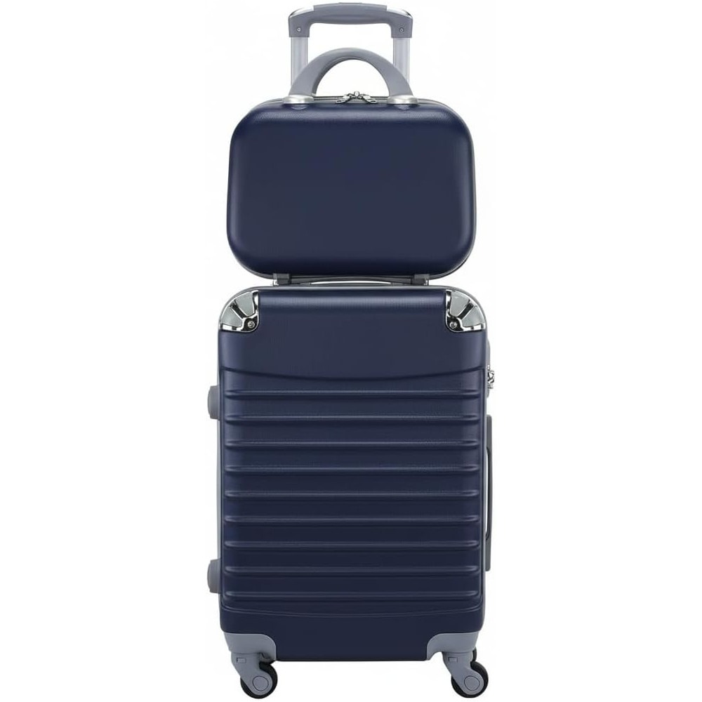 Maleta de Cabina Trolley de Viaje con Neceser Equipaje de Mano 4 Ruedas 360º Maleta 55x35x20cm y Neceser 34x27x14cm