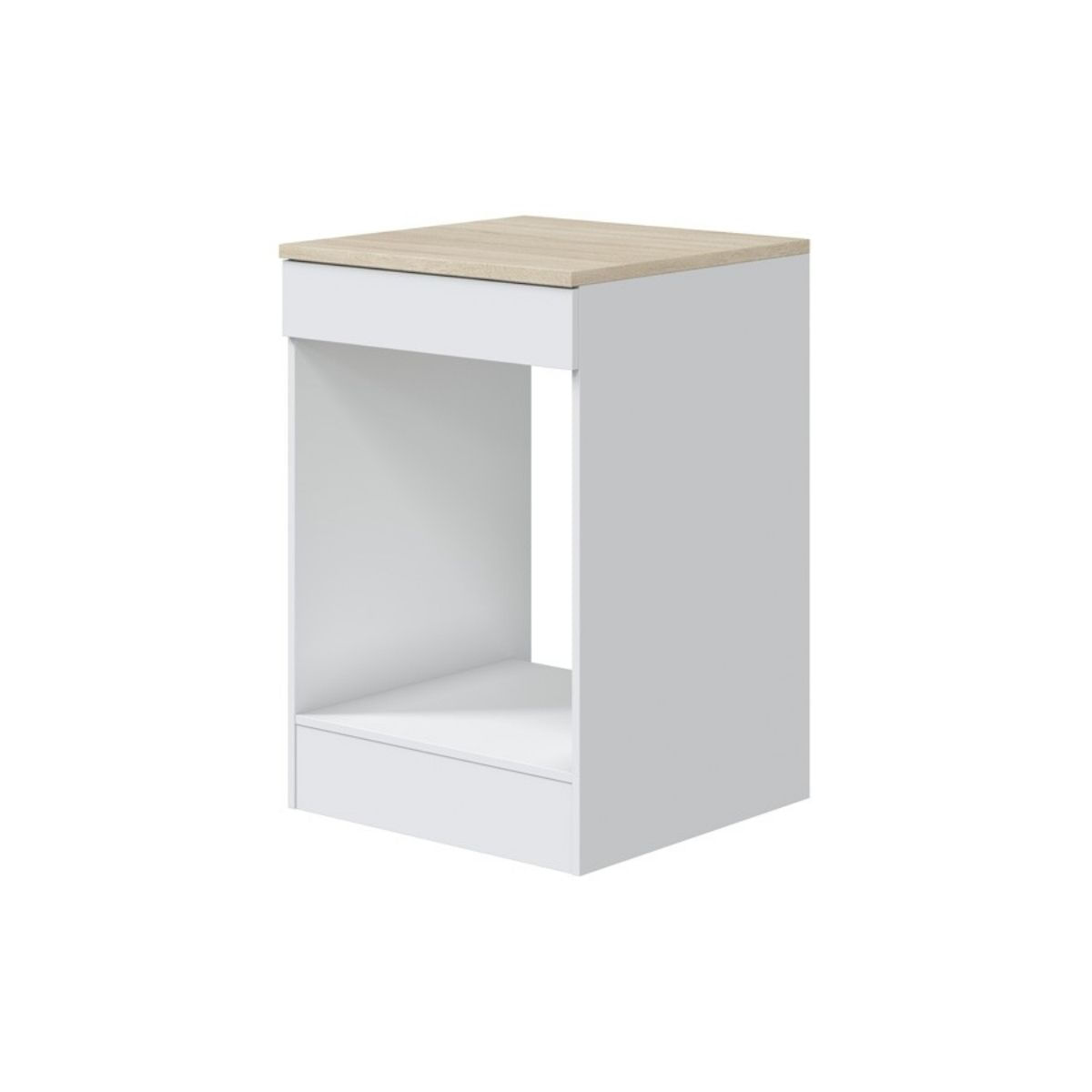 Mueble bajo Kira para horno blanco/natural 60 cm