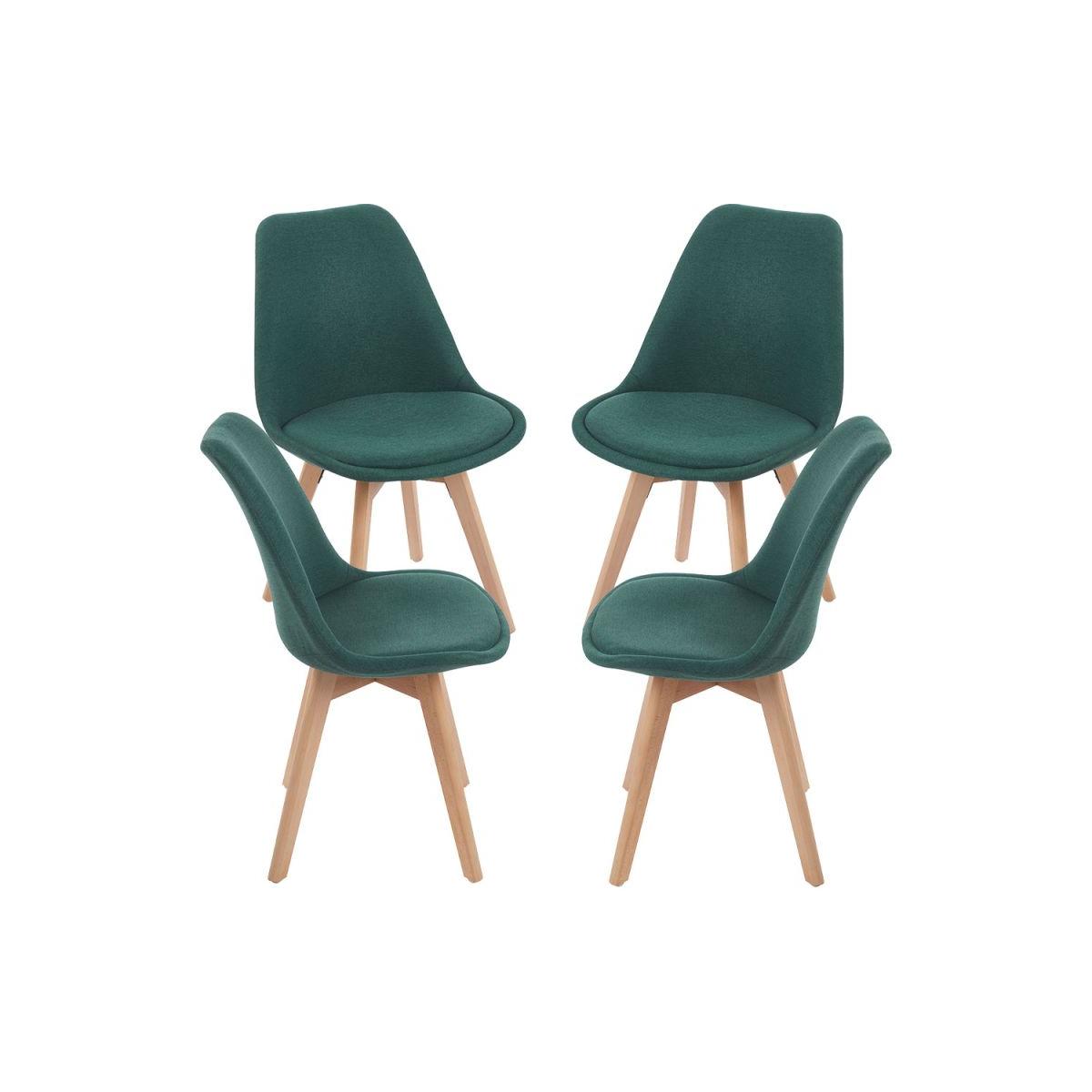 Regalos Miguel - Packs Sillas Comedor - Pack 4 Sillas Synk Tela - Verde