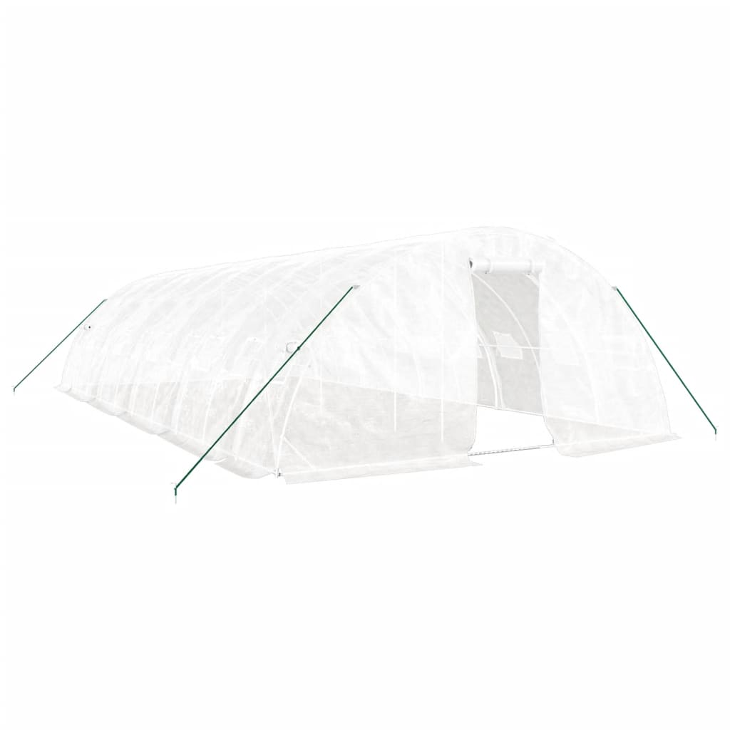 vidaXL Invernadero con estructura de acero blanco Multitalles