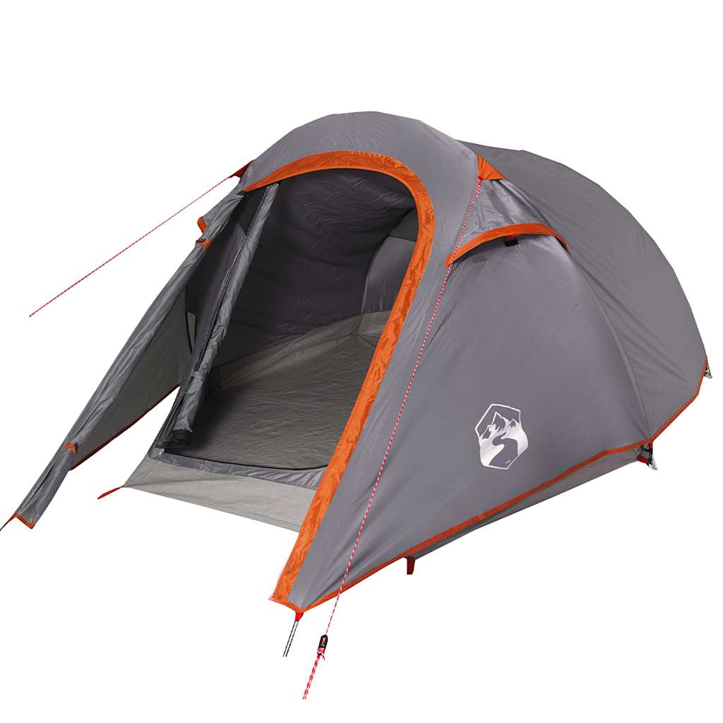 vidaXL Tienda campaña túnel 2 personas tela opaca impermeable Color Gris y naranja,  Azul,  Verde y mas