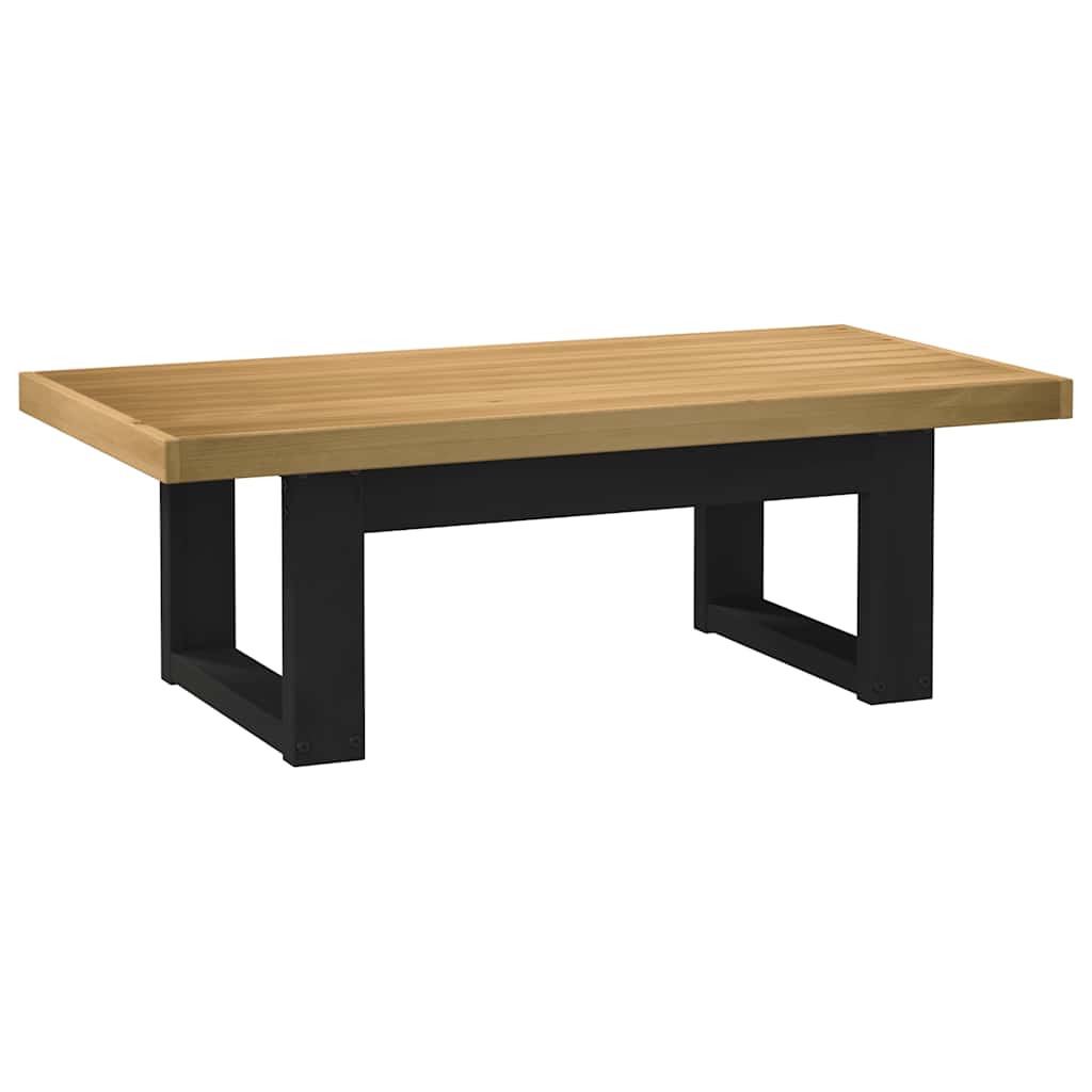 vidaXL Mesa de centro NOAIN patas madera maciza pino 120x60x40 cm en modelo forma de U/Forma en X/Una forma | estructura resistente ideal para salón dormitorio o estudio