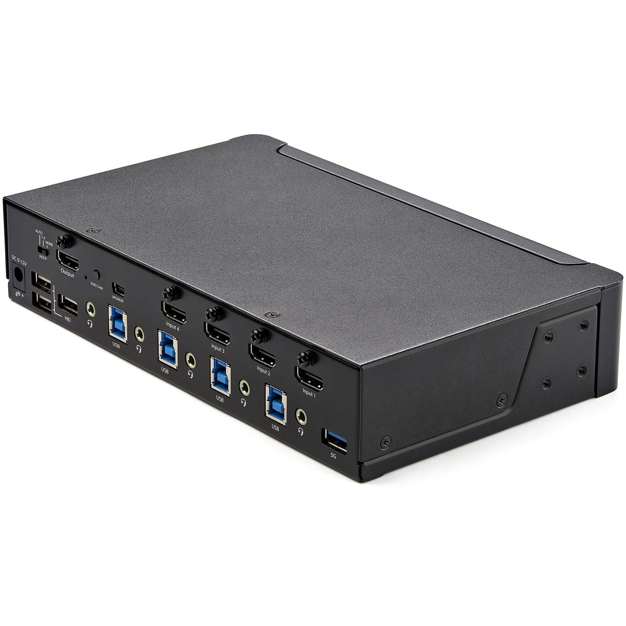 HUB Switch puertos 4 StarTech SV431HU34K6 | 4 puertos KVM con soporte HDMI 2.0, 4K@60Hz y soporte de audio, Negro