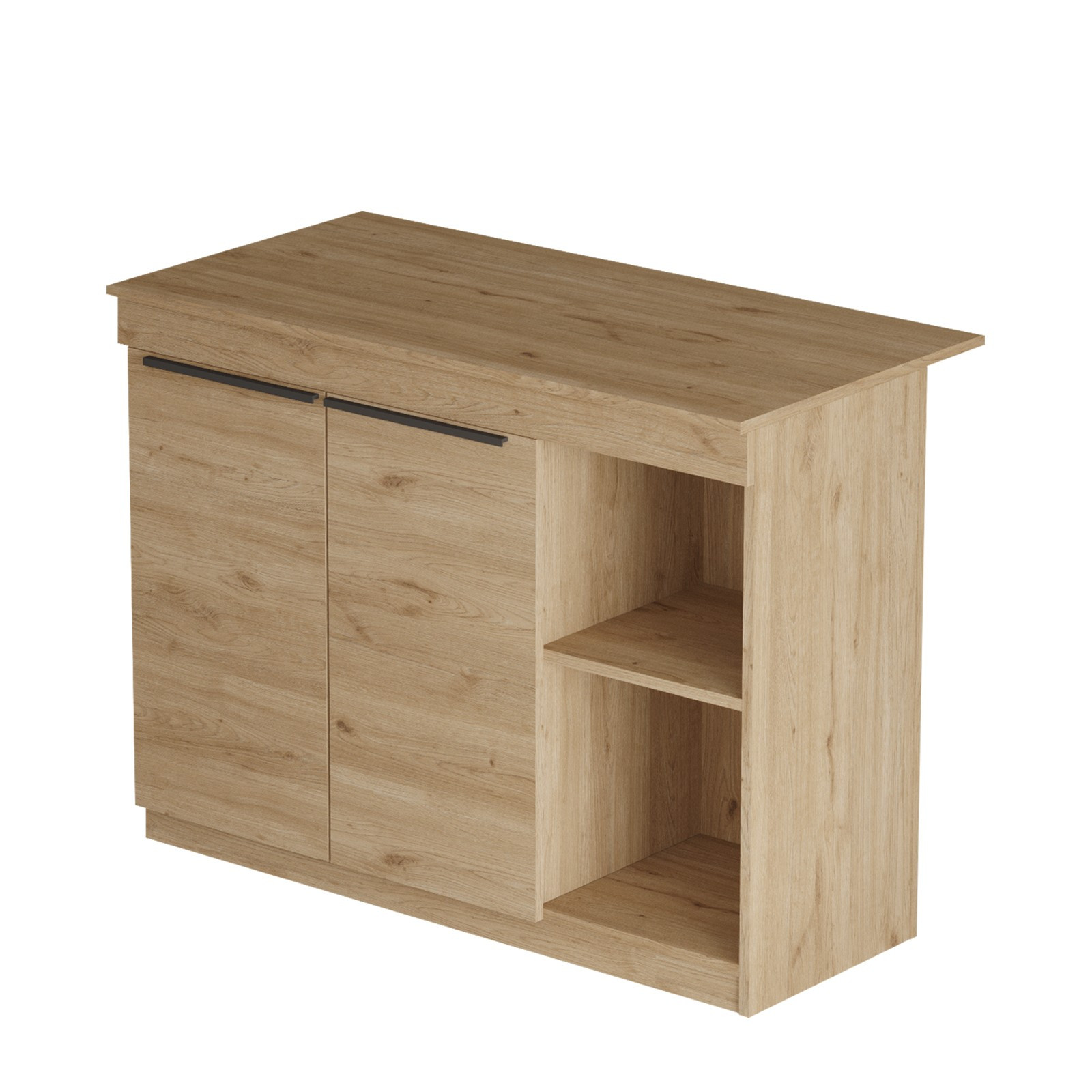 Habitat y Jardin - Mesa de cocina de madera "Siven" - 120 x 60 x 88 cm - Marrón