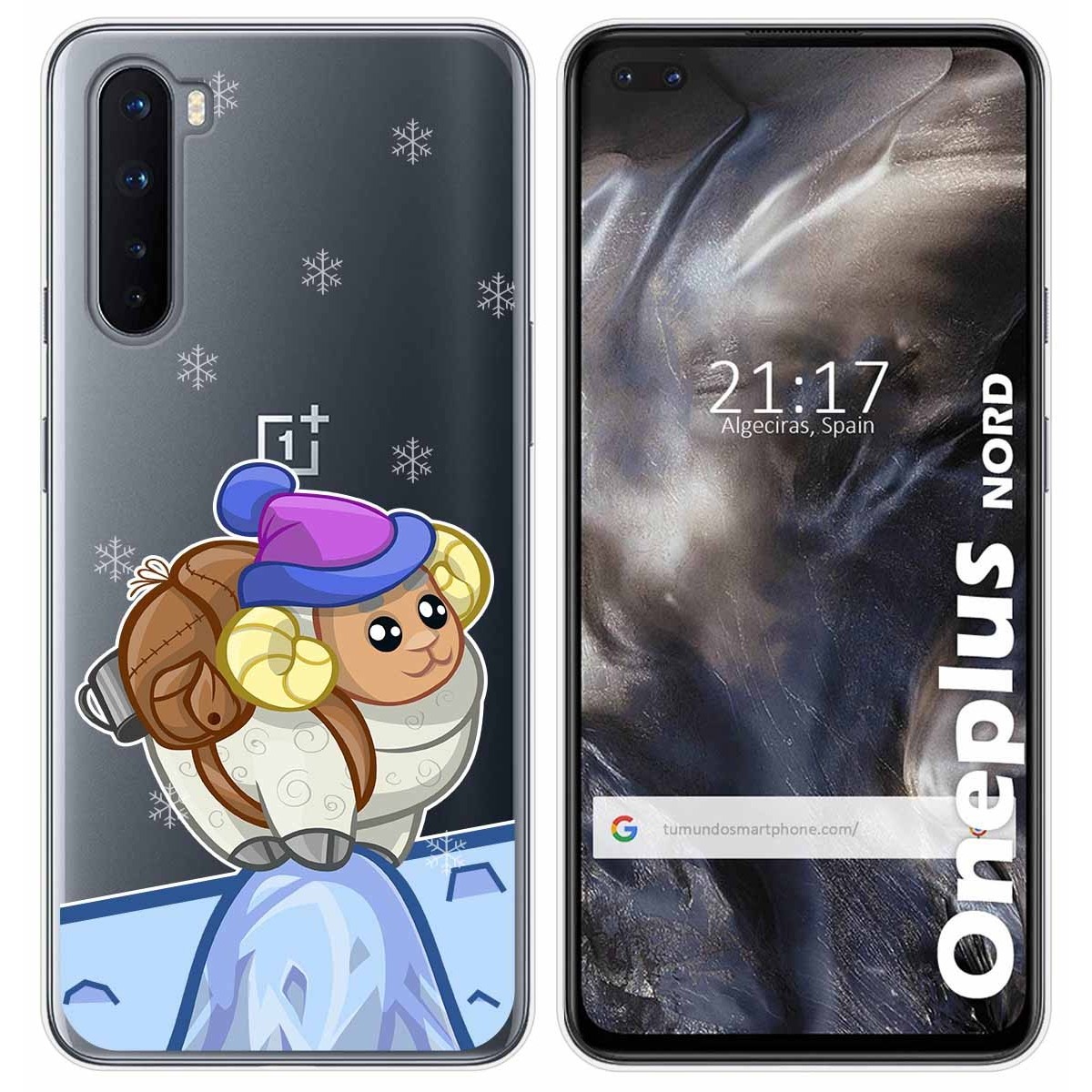 Tumundosmartphone Funda Gel Transparente para OnePlus Nord diseño Cabra Dibujos
