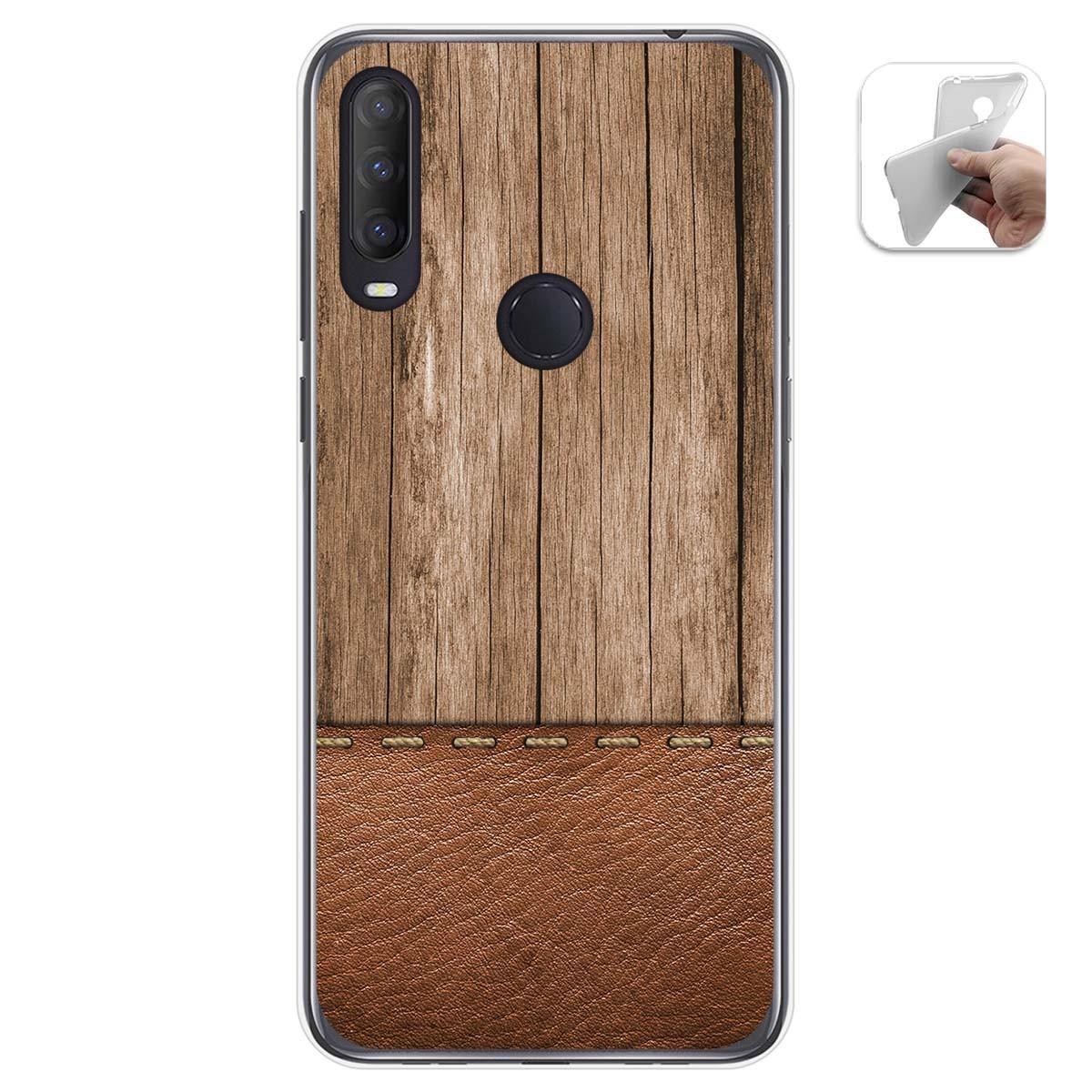 Tumundosmartphone Funda Gel Tpu para Alcatel 1S 2020 / 3L 2020 diseño Madera 09 Dibujos