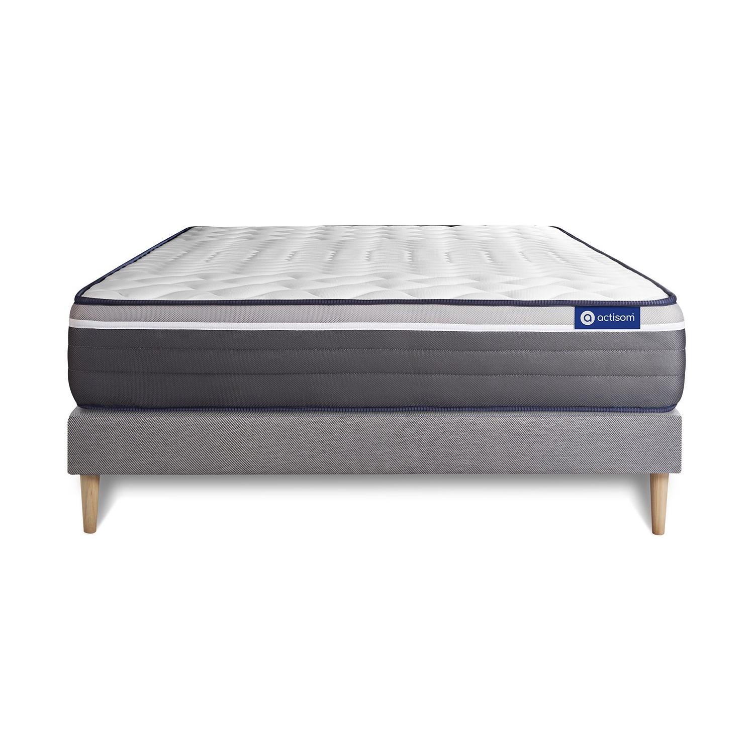Pack colchón Actilatex plus 160x190cm + Somier, Látex y espuma viscoelástica, 7 zonas de confort