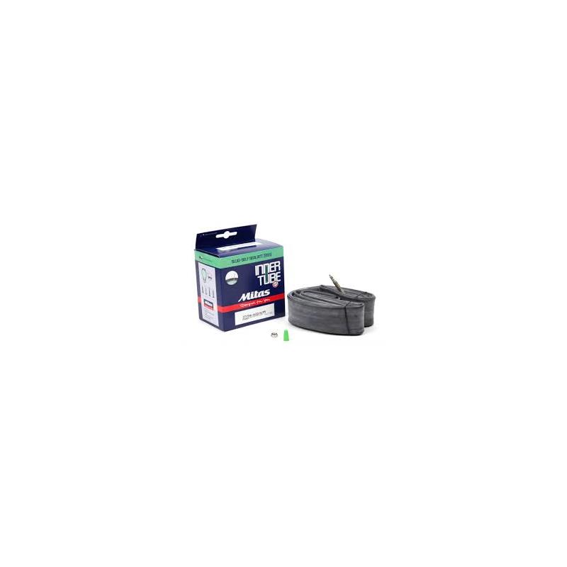Mitas - Cámara de gel antipinchazo para bicicleta 26x1.75-2.45 v/gorda, ETRTO 47/62-559 con válvula AV40, ideal para ciclismo urbano y montaña