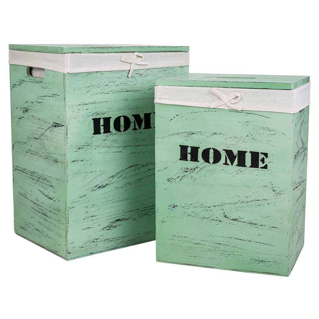 Cestos Ropa De Madera Set 2 Pzas 30x40x54cm, El mejor complemento para tu hogar