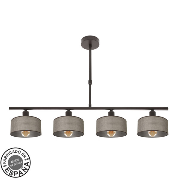 Lampara gilda 4xe14 marron regx76x14 cm