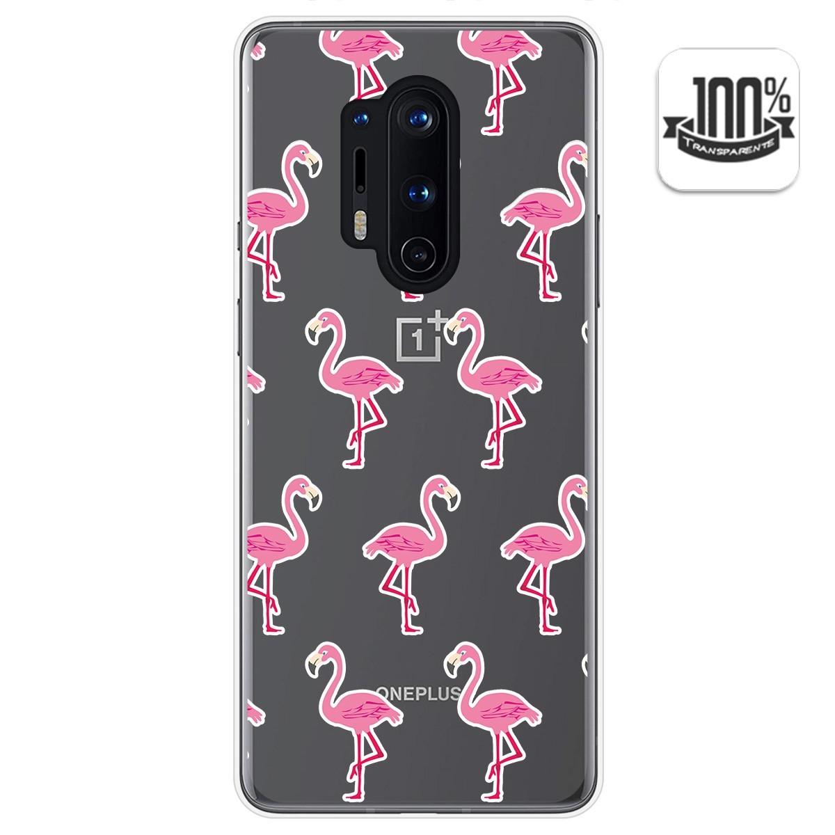 Tumundosmartphone Funda Gel Transparente Oneplus 8 Pro Flamenco Personalizada