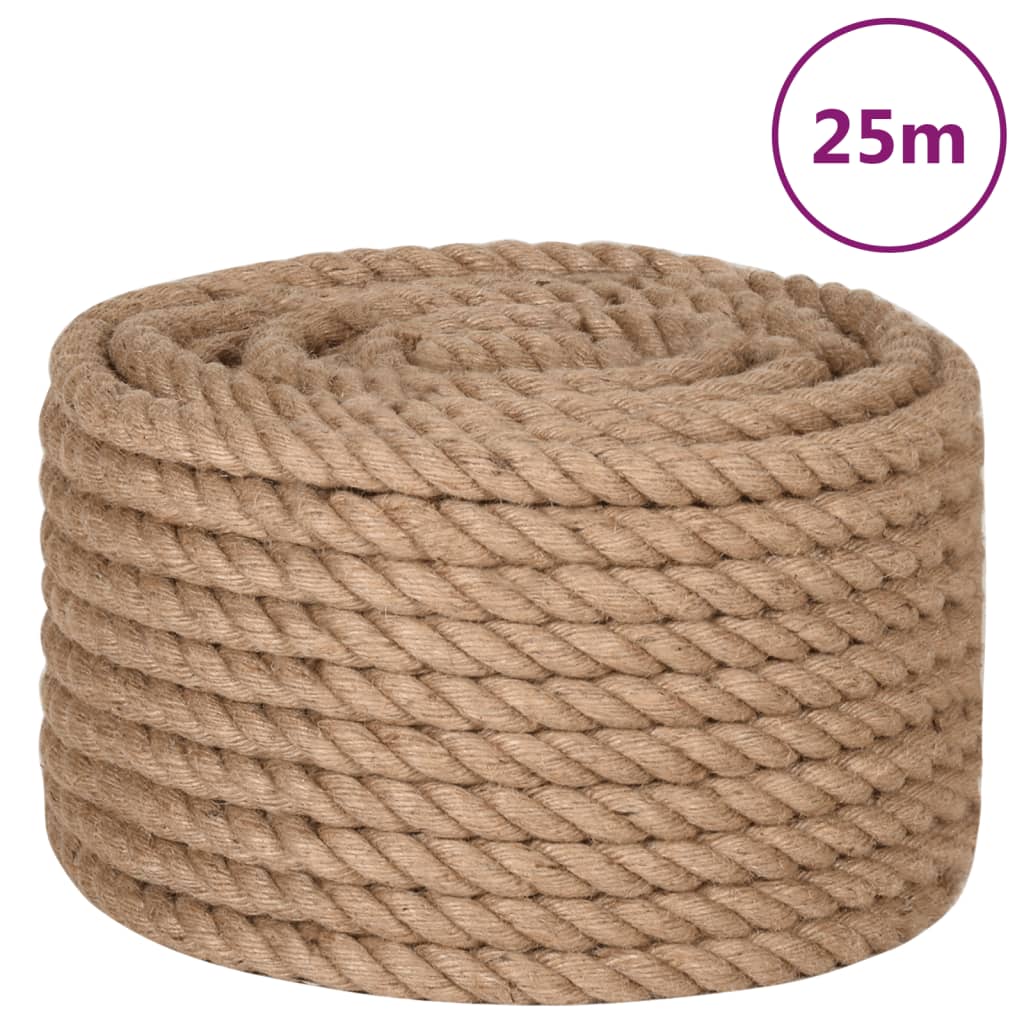 vidaXL Cuerda de yute 25 m de longitud cuerda de cáñamo Diámetro 6 mm,  8 mm,  10 mm y mas