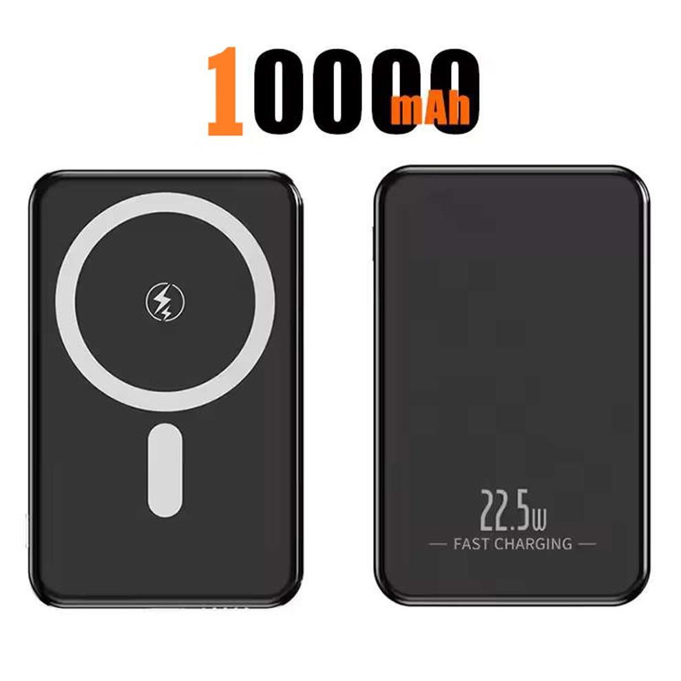 FGNS Batería Externa Magnética 10000mAh con Carga Inalámbrica de 15W y USB C 22.5W PD QC 3.0, Compatible con smartphones con carga inalámbrica. Android,