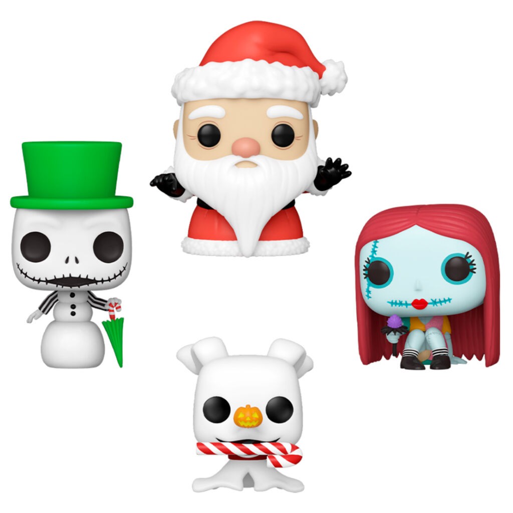 Arbol con 4 Figuras Pocket POP Disney Pesadilla Antes de Navidad Holiday