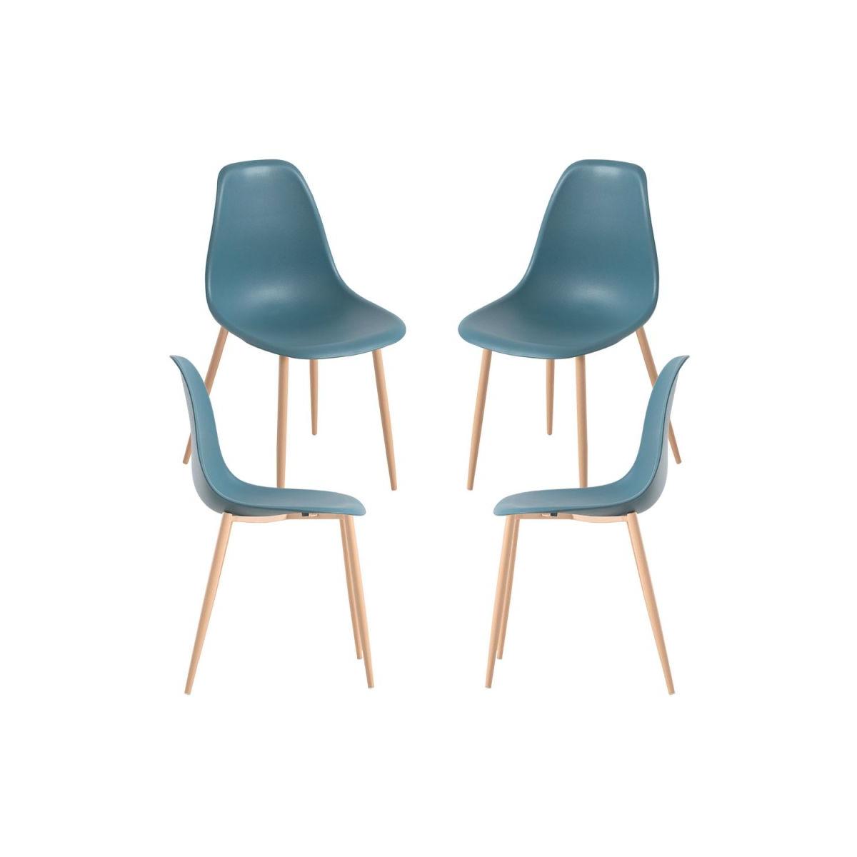 Regalos Miguel - Packs Sillas Comedor - Pack 4 Sillas Mykle - Azul Petróleo