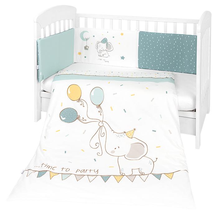 Conjunto jogo de cama 2pçs 70x140cm Kikka Boo Elephant Time