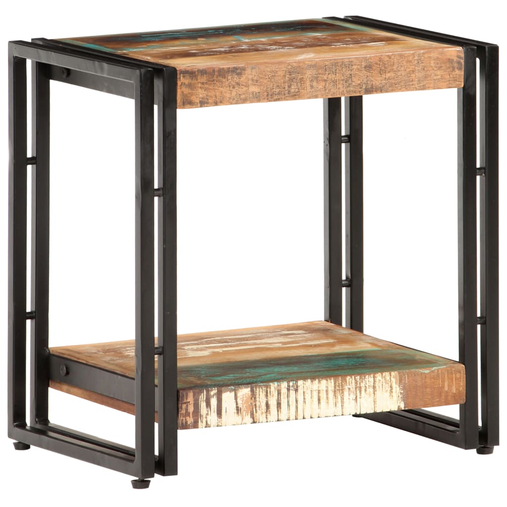 Vidaxl Mesa Auxiliar de Madera Maciza Reciclada 40x30x40 Cm