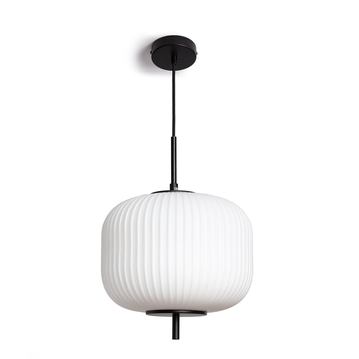 Ledkia Lámpara Colgante Metal y Cristal Beca Negro