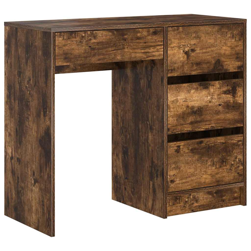 vidaXL Escritorio Roble ahumado 90 x 37.5 x 75 cm Madera de ingeniería