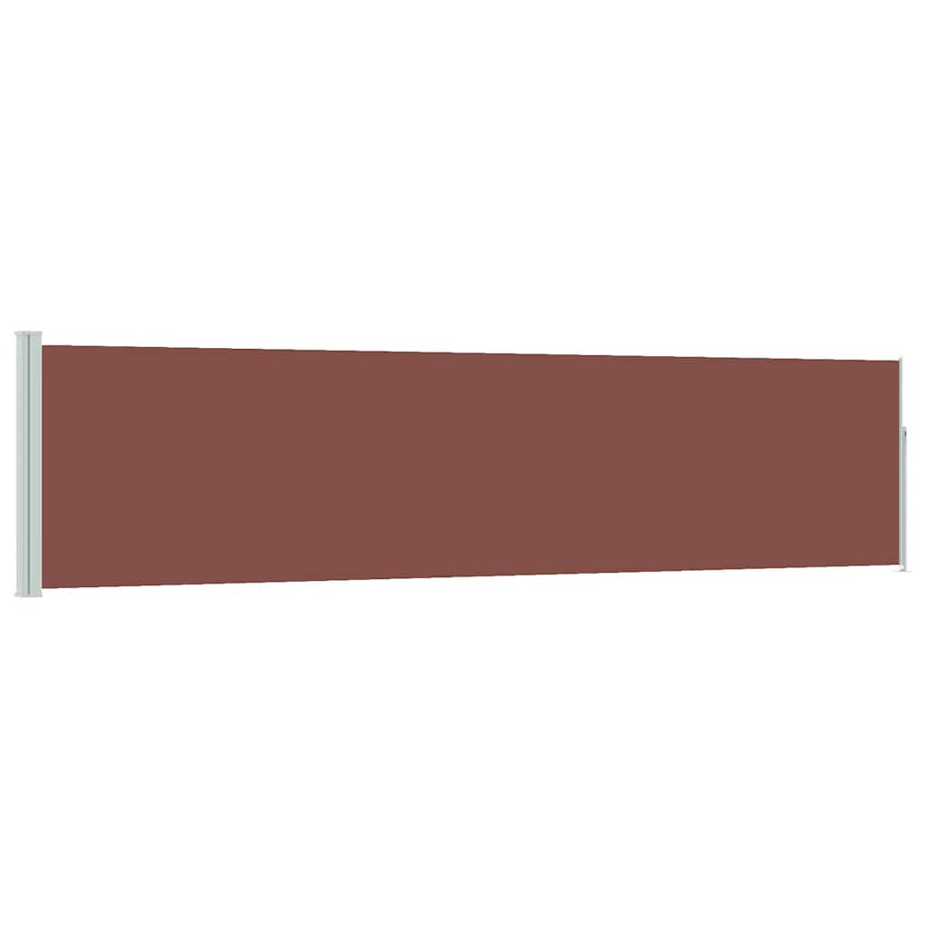 vidaXL Toldo lateral retráctil de jardín marrón 120x500 cm