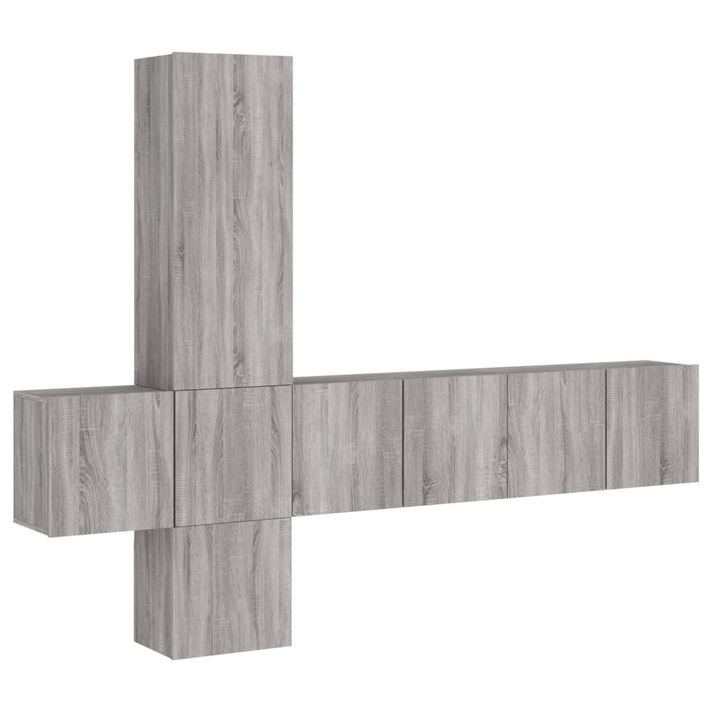 Vidaxl Muebles de TV de Pared 5 Piezas Madera de Ingeniería