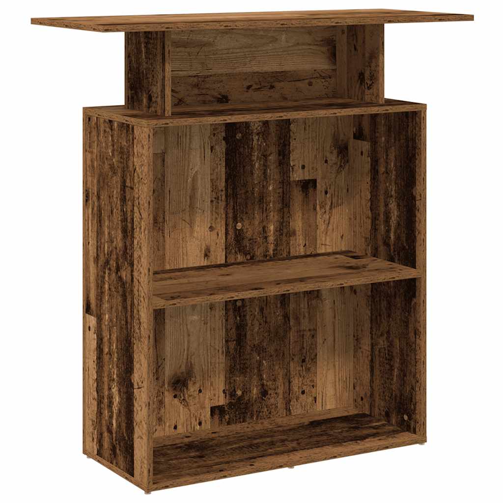 vidaXL Mostrador de recepción madera antigua 100x40x104 cm