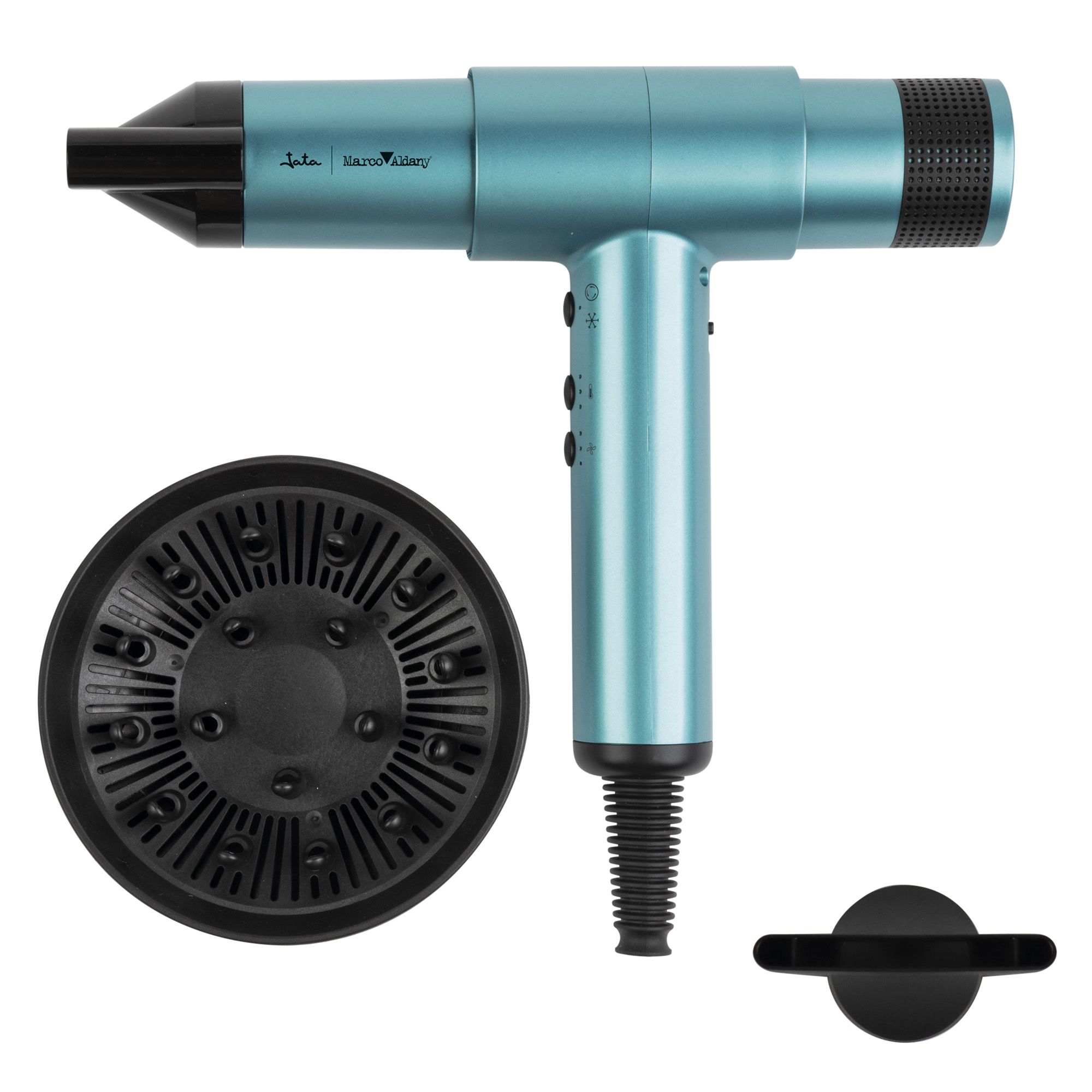 JATA JBSC5577 - Secador Pelo Profesional Iónico 2000 W. Motor 110.000 rpm. Secado rápido. Control de temperatura y de velocidad del aire. Cabello sano, brillante, sin encrespamiento