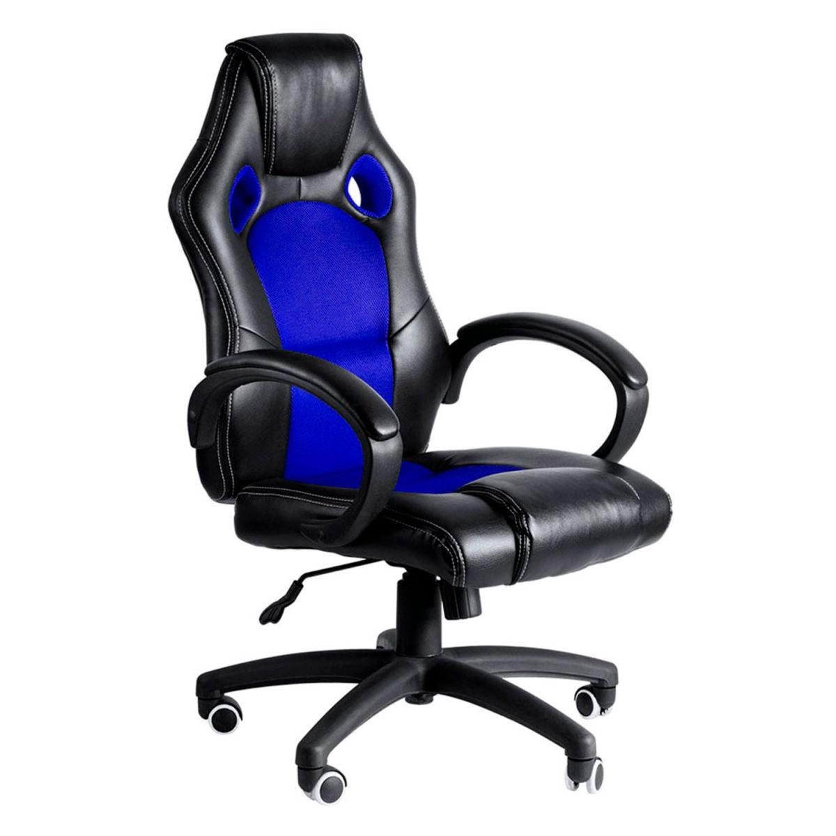 Regalos Miguel - Silla Gaming Pro Azul y negra - Máxima Ergonomía - Ideal para sesiones de Gaming