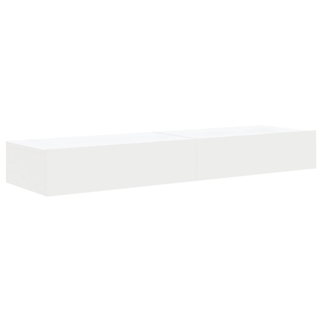 vidaXL Muebles de TV con luces LED 2 unidades blanco 60x35x15,5 cm