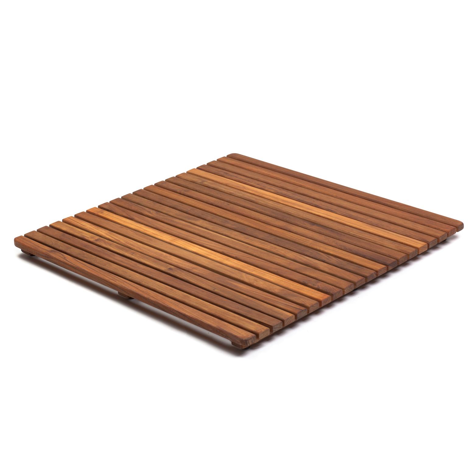 OL01349 TARIMA DE DUCHA MADERA DE DUCHA MADERA DE TECA AsinoX 4A 61x61cm Antideslizante