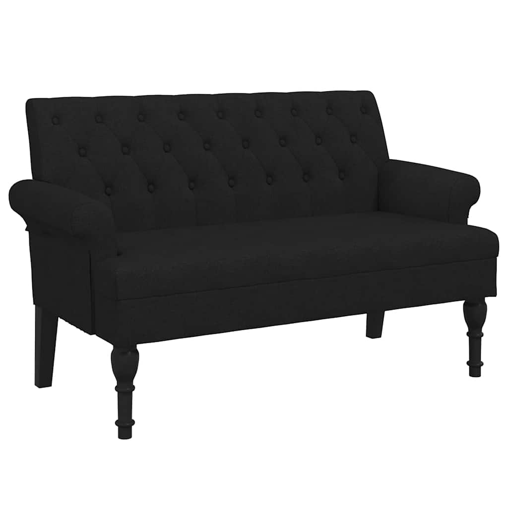 vidaXL Banco con respaldo tela 120x62x75,5 cm Multicolor