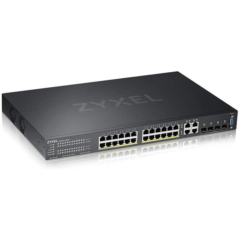 Zyxel GS2220-28HP-EU0101F switch Gestionado L2 Gigabit Ethernet (10/100/1000) Energía sobre Ethernet (PoE) Negro