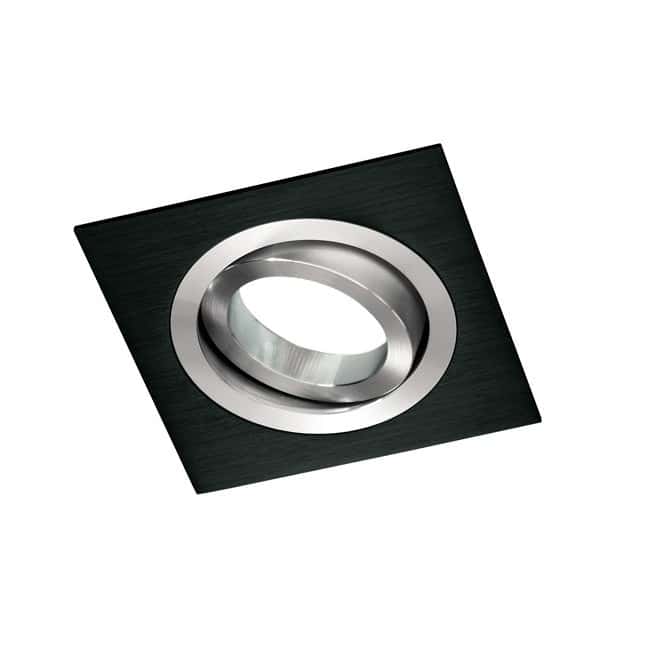 Wonderlamp Foco empotrable CLASSIC cuadrado negro. Wonderlamp
