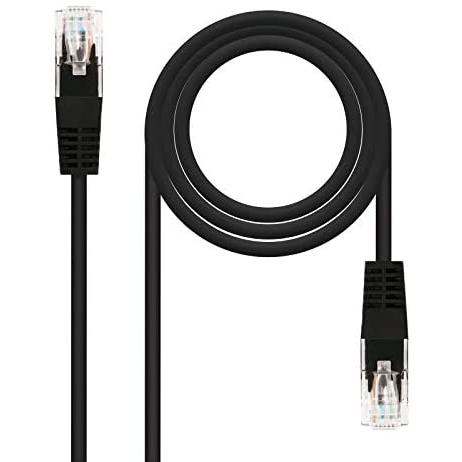 Cable red latiguillo rj45 cat.5e utp awg24,5m negro nanocable