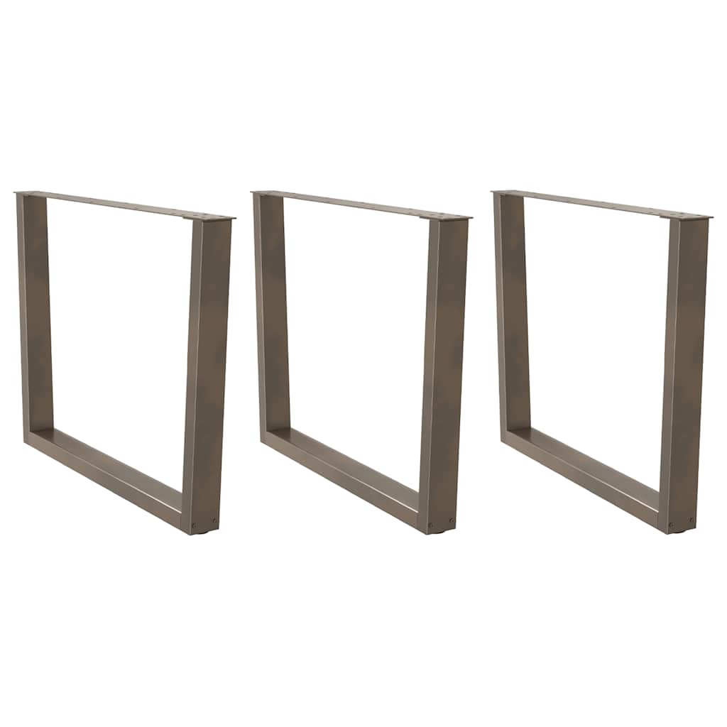 vidaXL Patas para mesa de comedor en forma de V (3 unidades) 100 x (72-73,3) cm, acero