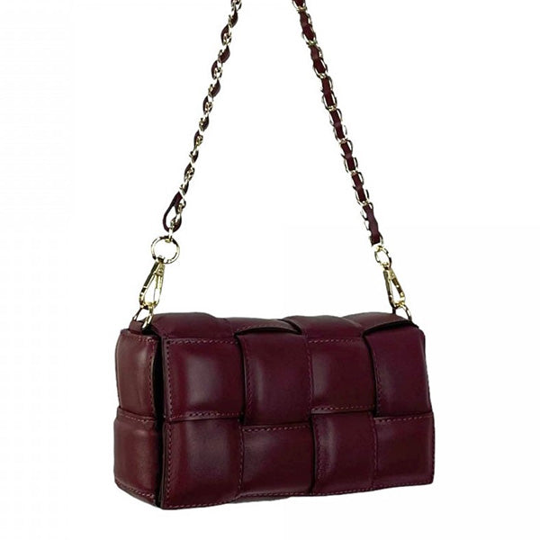 énvo Bolso de Hombro Acolchado de Piel Trenzada