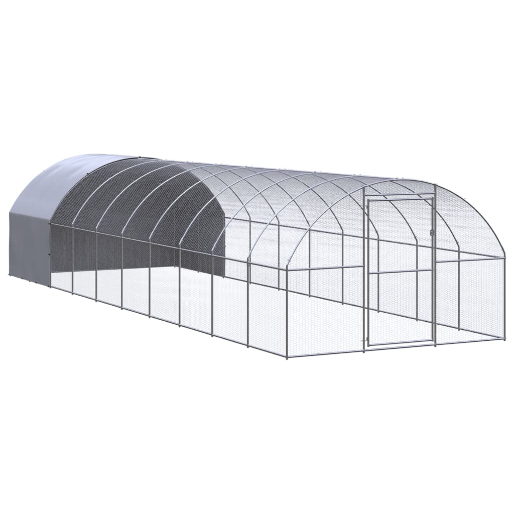vidaXL Gallinero de exterior de acero galvanizado Multitalle