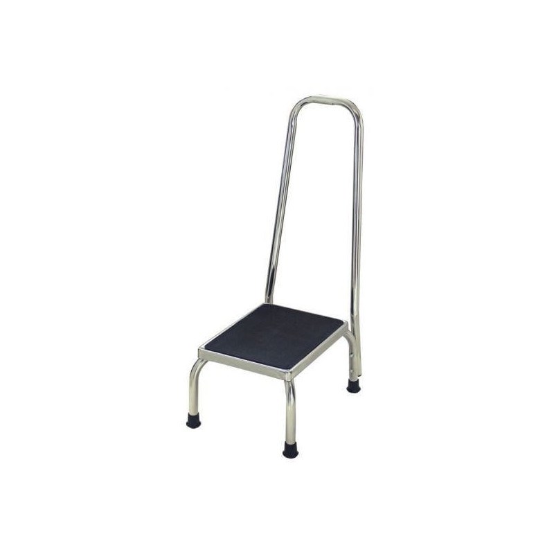 Escalón de metal con asidero curvado, con pedal, peldaño, taburete